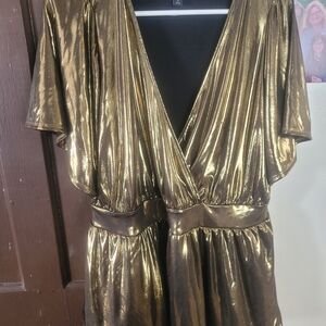 Torrid Shimmering Gold Top